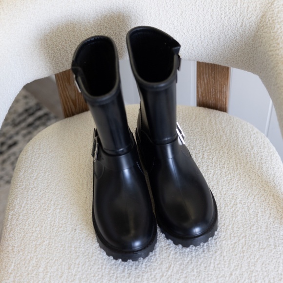 Michael Kors Moto Style Calf Height Rain Boots size US Womens 7 - Picture 6 of 14